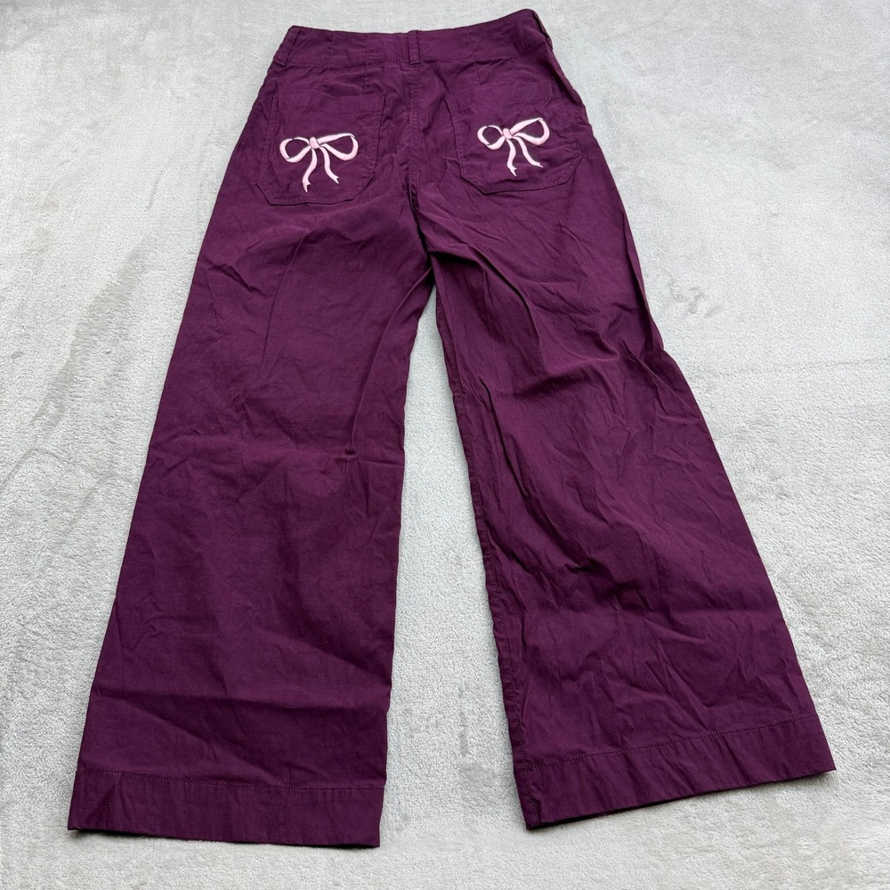 Maeve Wide Leg Pants in Deep Plum - Picture 10 of 12